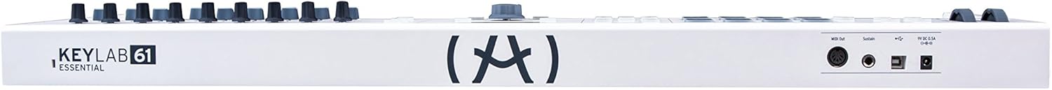 Arturia KeyLab Essential 49 - 49 Key USB MIDI Keyboard Controller with Velocity Sensitive Synth Action Keys, 8 Drum Pads, 9 Faders, 9 Knobs and Analog Lab V Software Included