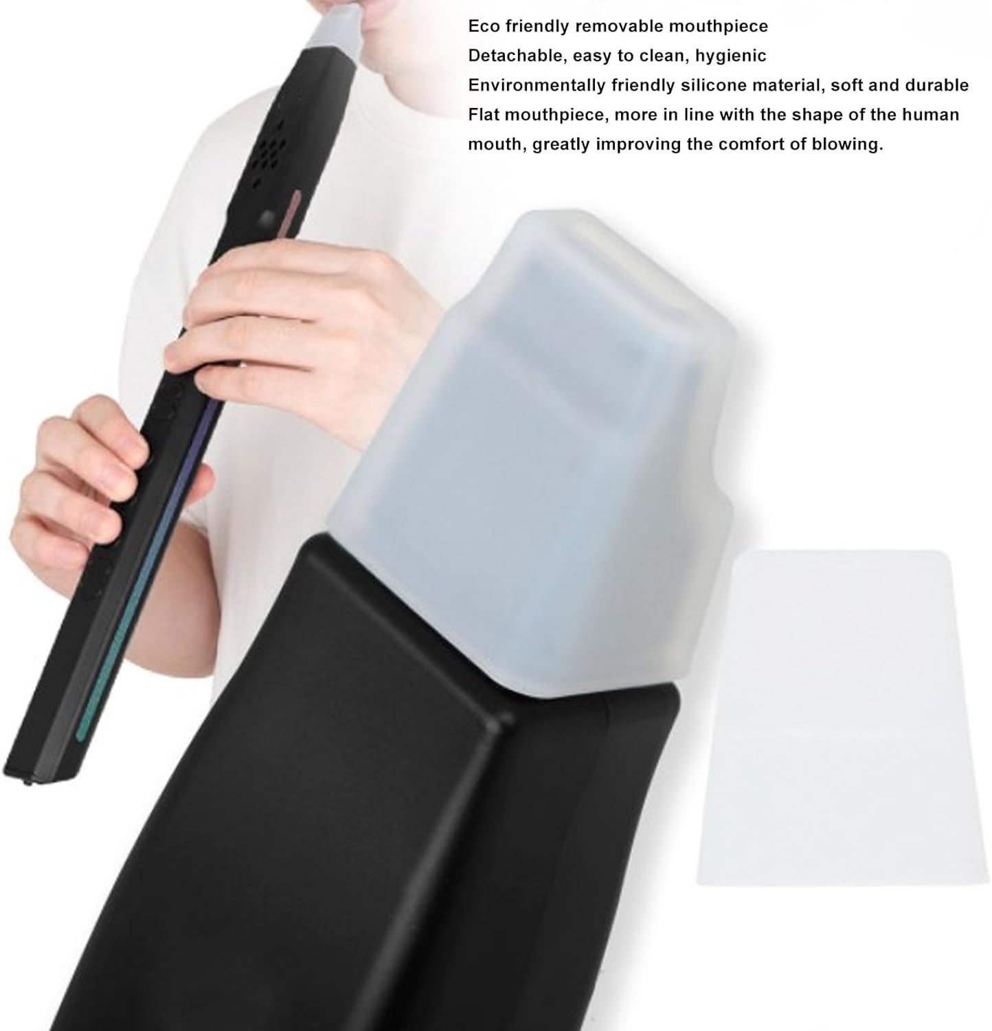 MIDI Electronic Saxophone, Multifunctional 13 Options Electronic Wind Instrument Set with Touch Sensitive Buttons, Built In Speaker, Replacement Nozzle