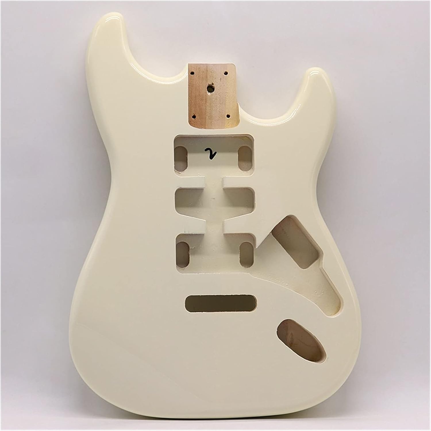 Unfinished Guitar Kit Milky White Poplar Wood ST Guitar Body 6 Strings Electric Guitar Barrel High Gloss ST Wood Barrel Body Parts Handmade ​Guitar Body