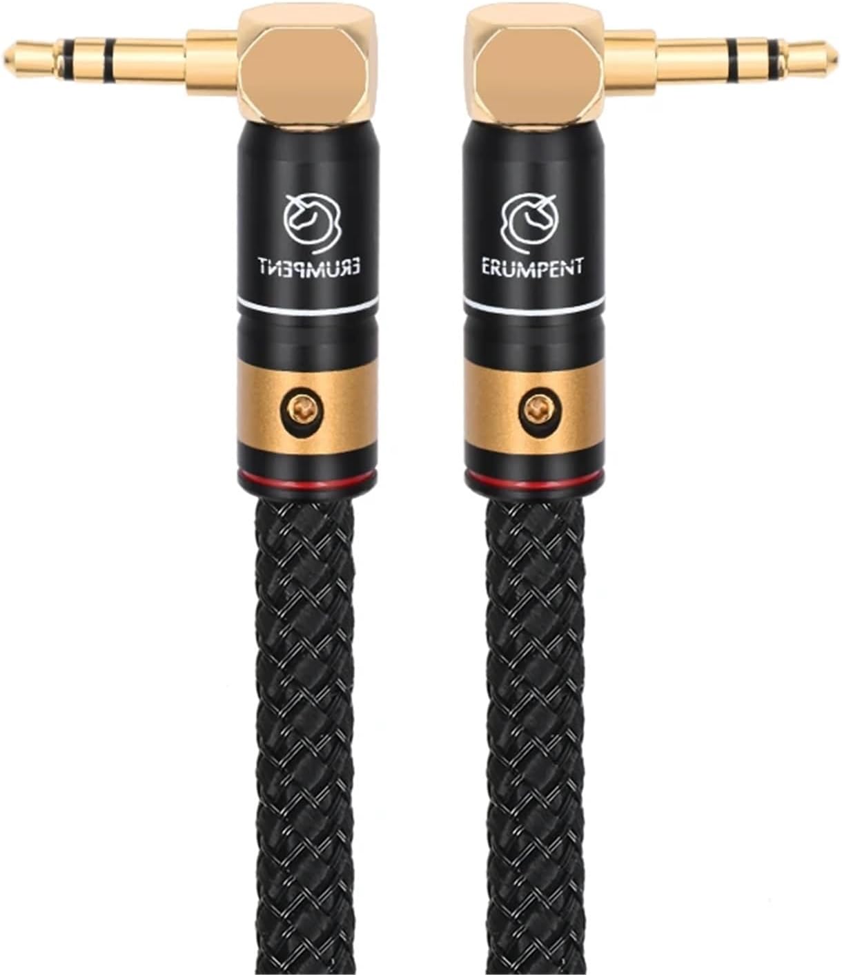 Hi-end OCC HiFi 3.5mm 90 Degree Aux Audio Cable Double Shielding Stereo 3.5mm Jack Male to Male for Phone Amplifier Mixer(3.5 m)