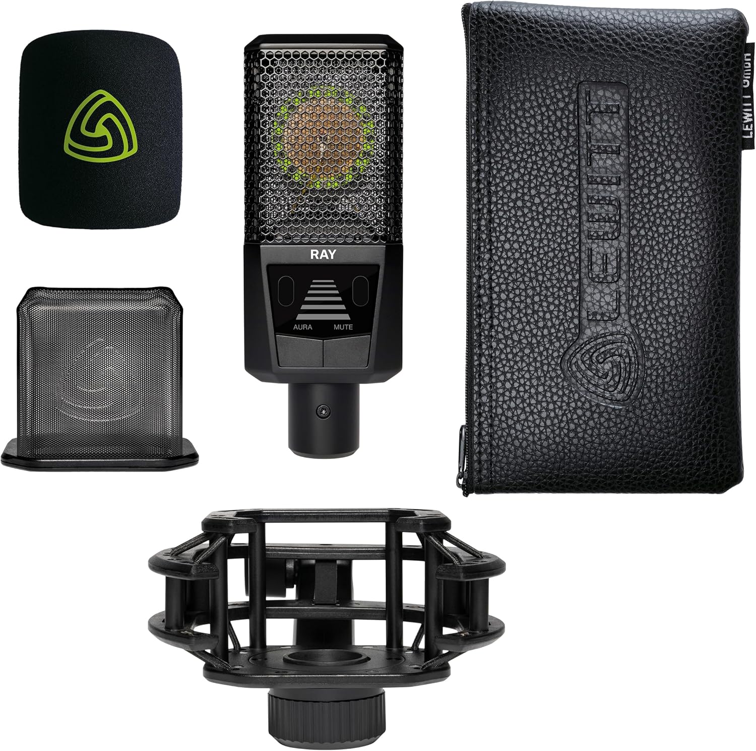 RAY Microphone with Autofocus for Your Voice - Mute by Distance and Mute Button - for Podcasts, Streaming, Content and Music in Studio Quality - 1