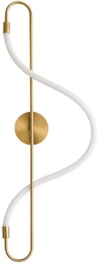 Modern Geometry Art Deco Silicone Light Strip Wall Mount Lamp, Led Wall Sconce Light for Bedroom Bedside Living Room Dining Room Corridor (Color : B)