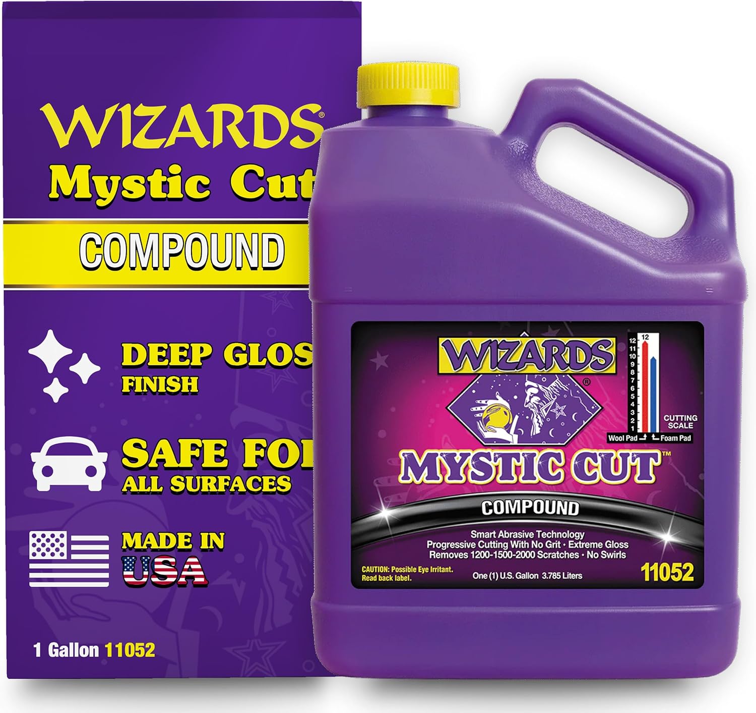 Wizards Buffing Liquid - Cutting Compounds & Polish Machine Glaze (Gallon, Mystic Cut Compound)