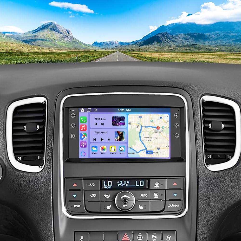 Car Stereo Radio for Dodge Durango 2011 2012 2013 with Wireless CarPlay and Android Auto, 7