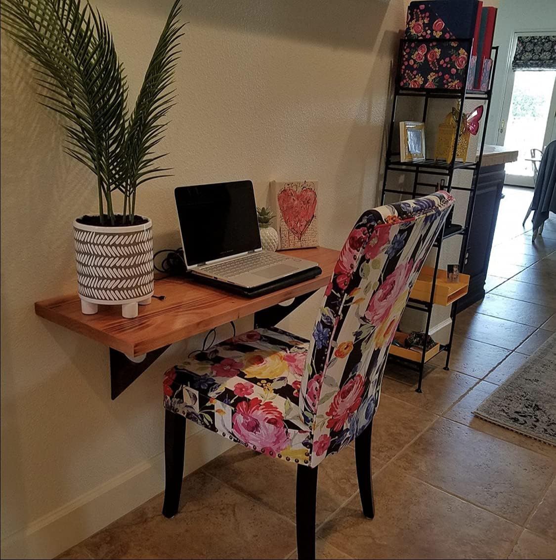 Industrial Rustic Wall-Mounted Table, Dining Table Desk, Pine Wood Wall-Mounted Bar Tables (40
