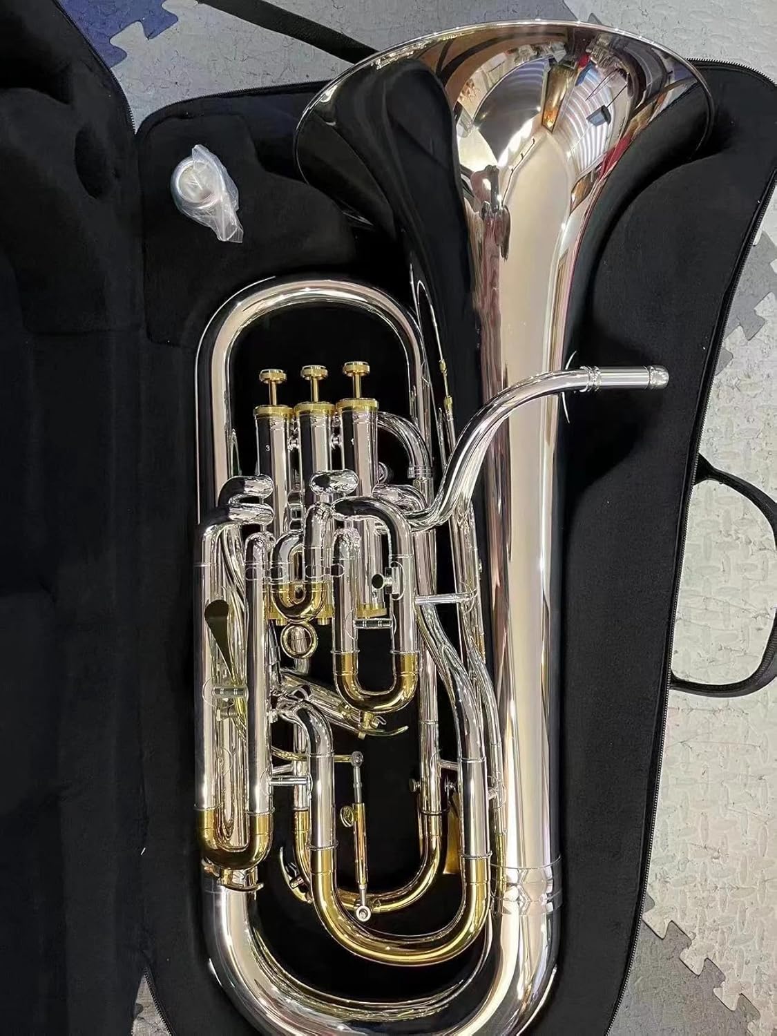 Beginner euphonium High Standard Yellow Brass Bb Tuning 3 Piston Trigger Euphonium