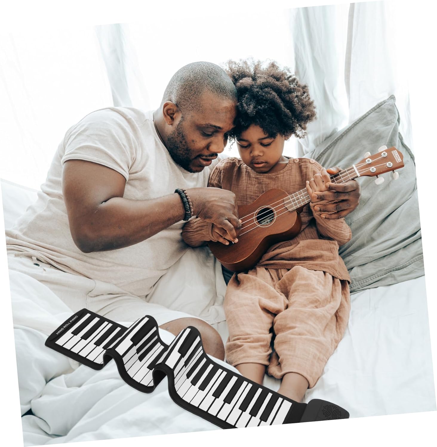 Keys Portable Up Piano Lightweight Silicone Electronic Keyboard for Rechargeable Battery for Beginners and Music Lovers