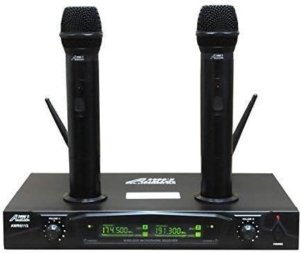 Audio 2000s AWM6113 Dual Channel Rechargeable VHF Wireless Microphone System