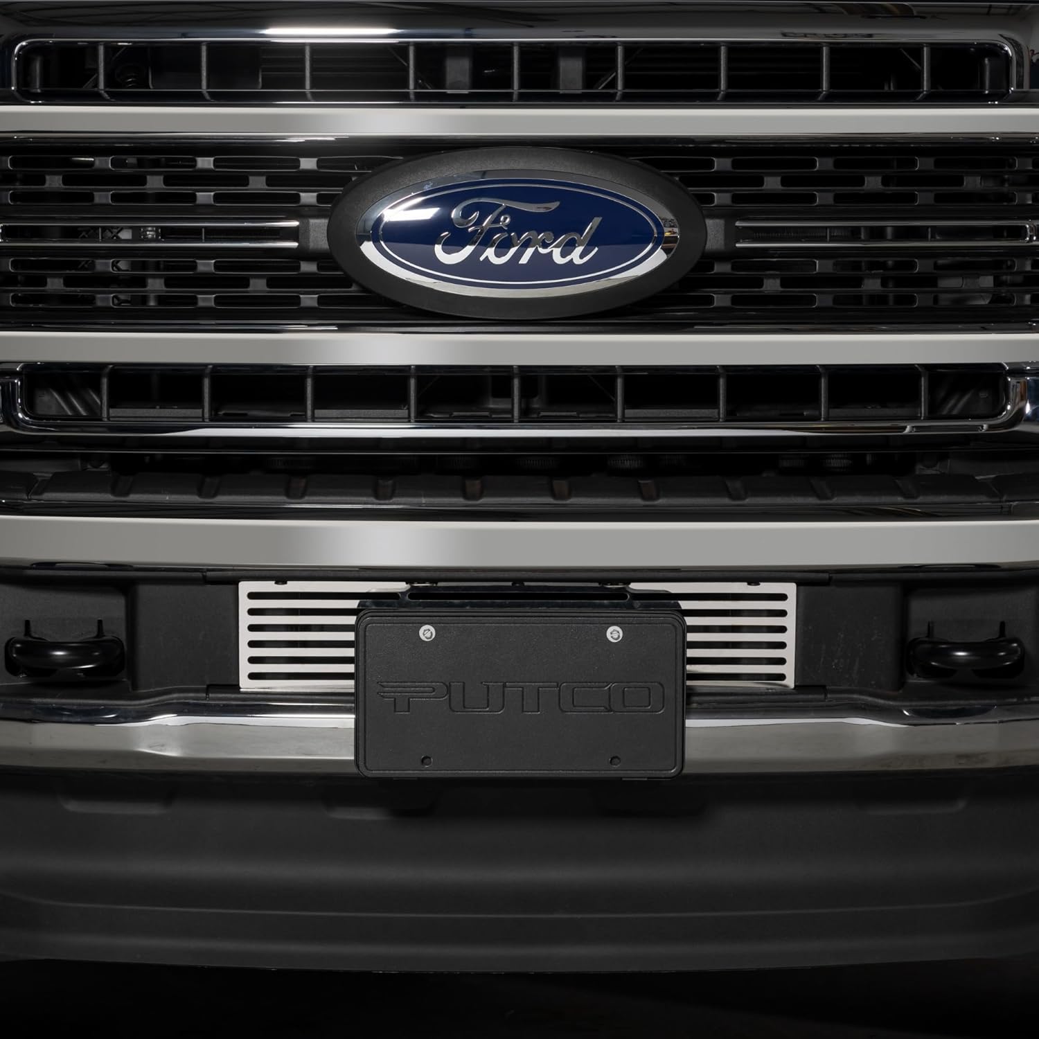 Putco Bumper Grille Inserts Fits Ford Super Duty 2023-2025 Bar Design Polished Stainless Steel