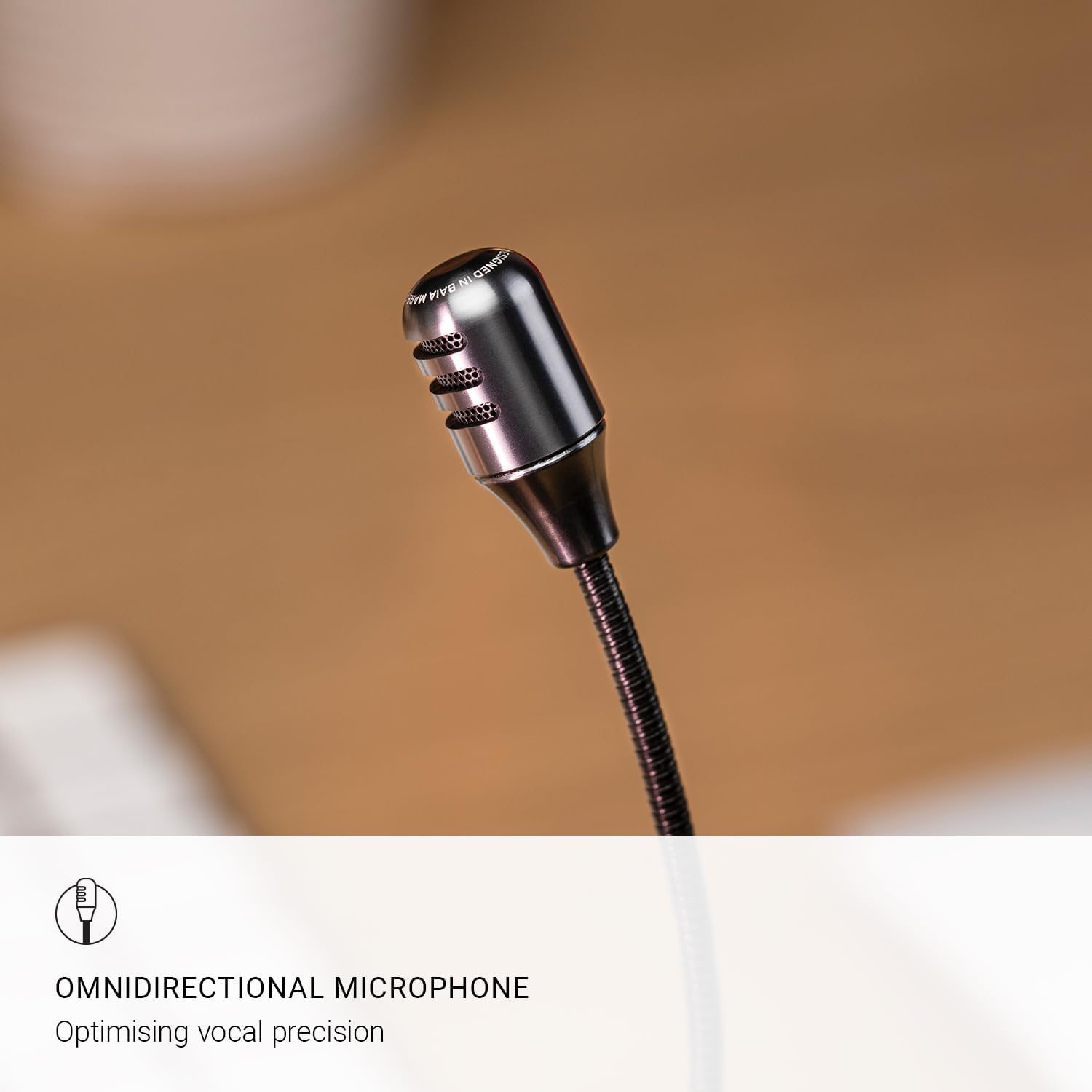 MEZE AUDIO | Boom Mic | Omnidirectional Clear Audio Plug-and-Play Boom Microphone | for Gaming and Remote Work | 3.5mm Male to Dual TS Mono 3.5mm Male Connector Plug | Cable Length 2.50m/8.2ft