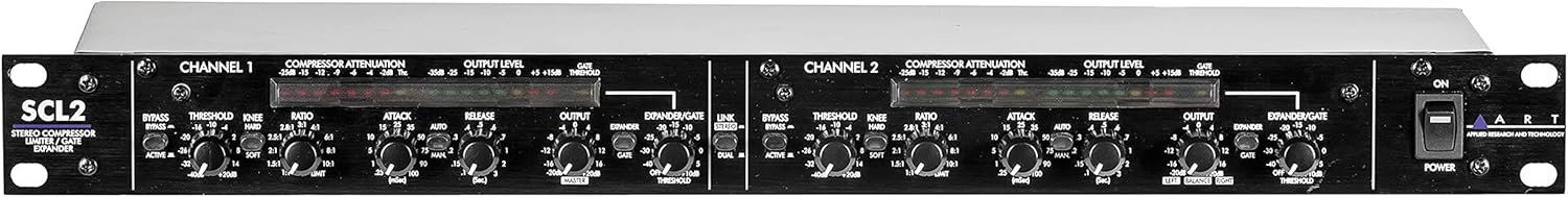 ART SCL2 Dual/Stereo Compressor/Limiter Expander/Gate, Black (SCL-2)