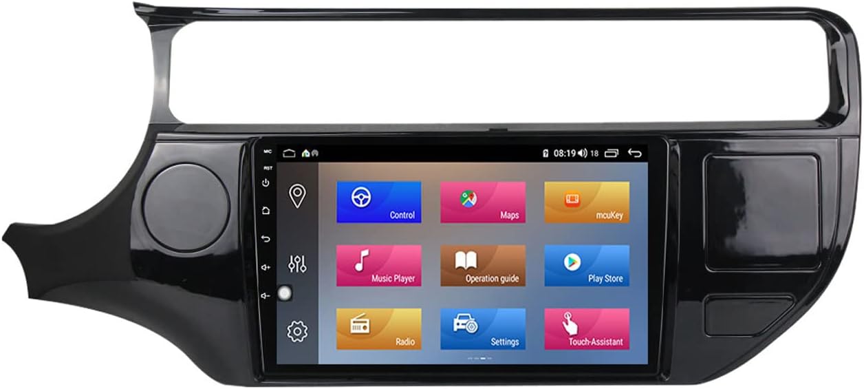 Double Din Car Stereo 9 Inch Touch Screen Radio Compatible with Carplay/Android Auto, Bluetooth FM Audio Receiver for Kia Rio 4 K3 LHD RHD 2015-2017, Include Rear View Camera