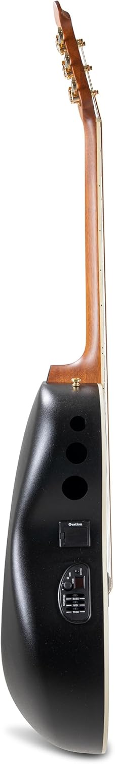 Ovation CDX40-5-G Celebrity Elite Deluxe CDX40 Electric Acoustic Guitar Solid Spruce Top Deep Contour Lyrachord Body Black Satin