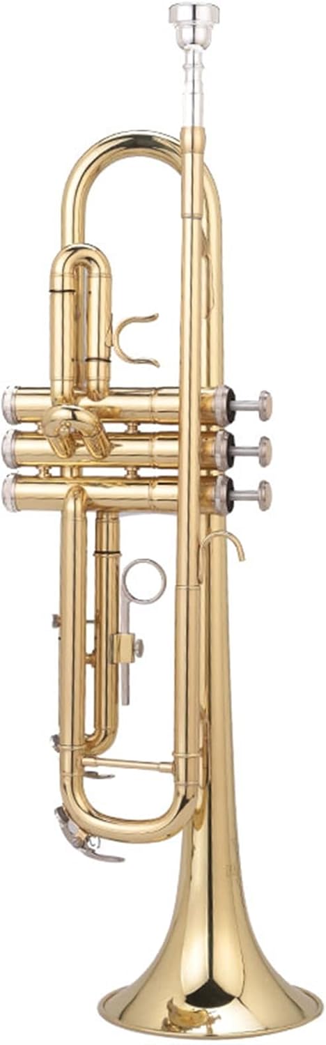 KESHUO B-Flat Alto Trumpet Instrument Brass Lacquer Gold Beginner Band Trumpets
