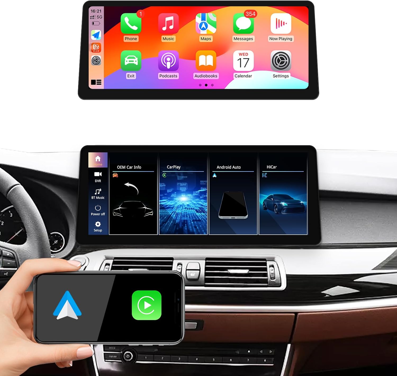 Ultra Narrow 12.3 Inch 1920 * 720 Car Radio for BMW 5 Series GT F07 20012-2016 Carplay Android Auto Multimedia Audio Stereo Touch Bluetooth Mirror Link (Linux NBT System)