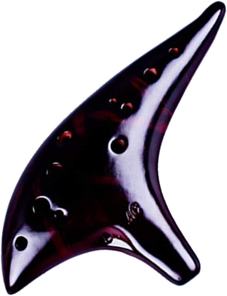 12 Holes Porcelain Alto C Flute Professional Smoked Burn Gifts Musical Instrument Ceramic Ocarina Woodwind(2)