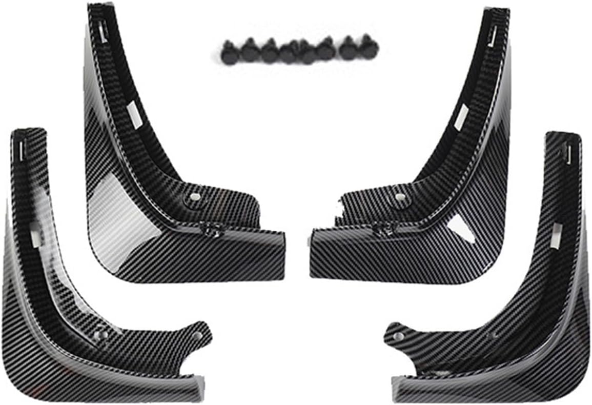 Car Accessories Mud Flaps Accessories Splash Guards Fender Carbon Fiber Matte Black ABS Mudguards，Compatible for Tesla Model 3 2021 (Color : Carbon)