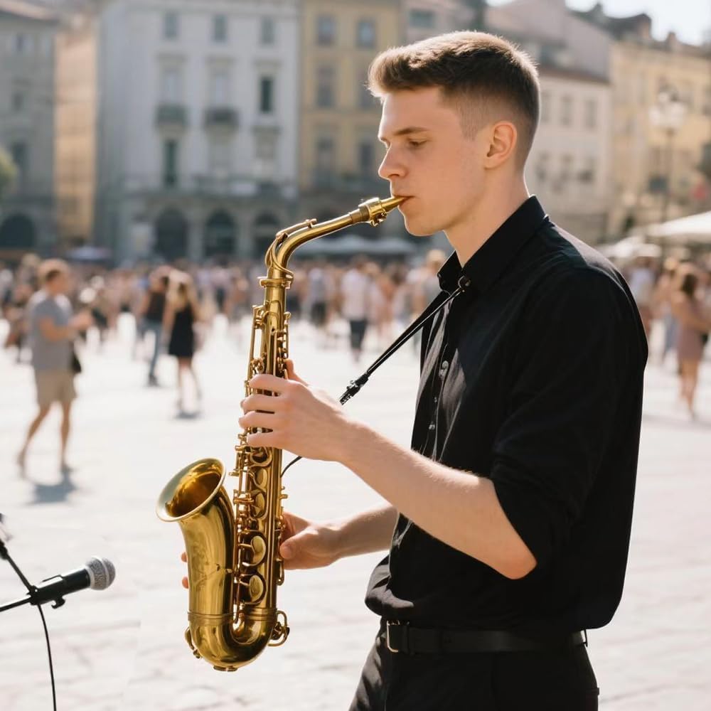 Alto Saxophone E Flat for Adults Student Sax Eb Alto Full Kit With Carrying Sax Case Mouthpiece Straps Reeds Saxophone Beginner Kit