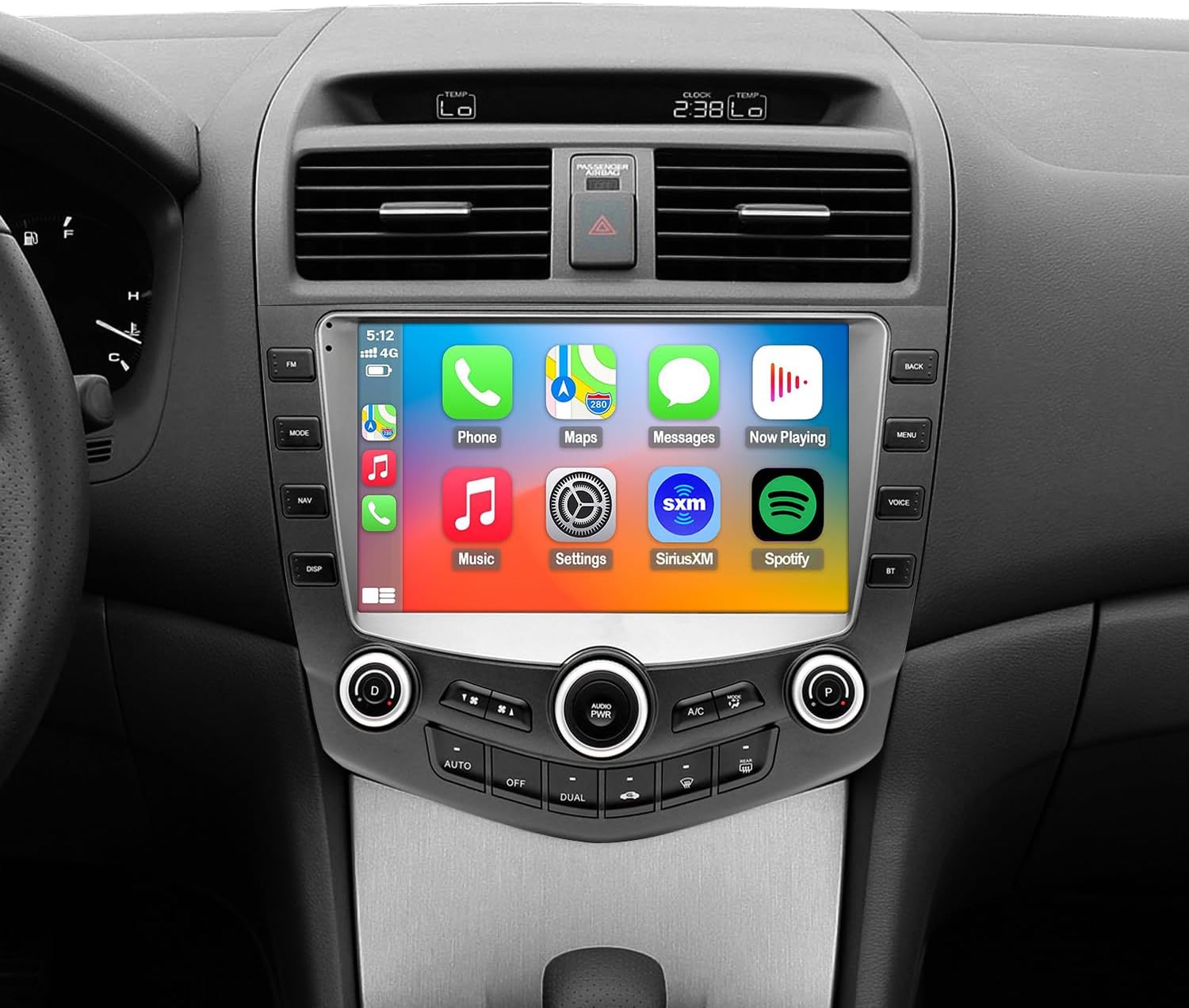 QLED Radio for Honda Accord 7th Gen 2003 2004 2005 2006 2007 Upgrade,Touch Screen Stereo Replacement,Wireless carplay Android auto,4G LTE Network,Support SWC,Free Backup Camera