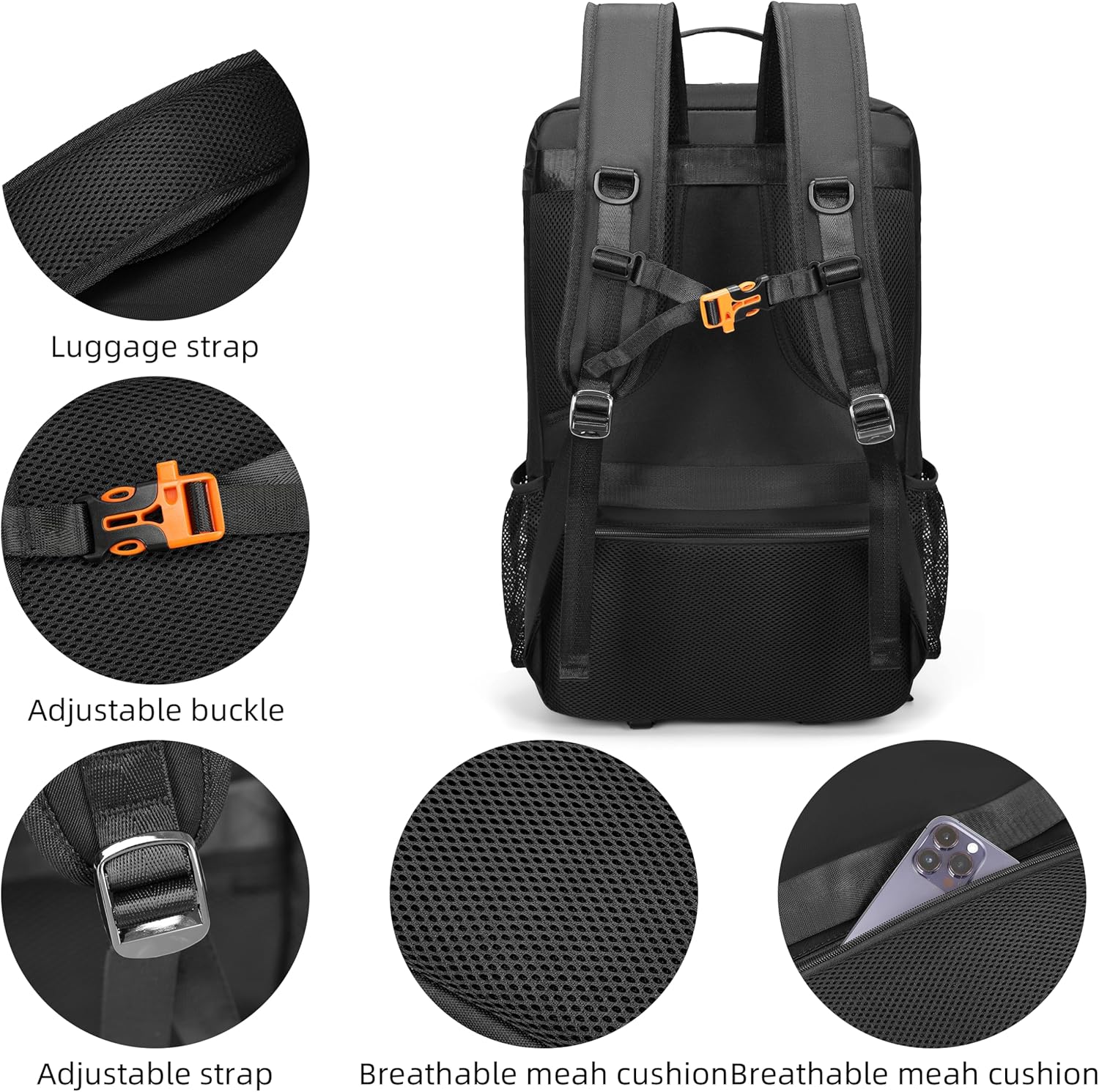 Rabjen DJ Backpack for Club Gigs, DJ Mixer Case Compatible with Pioneer DJ DDJ-REV1, DJ Controller, Novation Launchkey 37 Key Keyboard and More Equipment