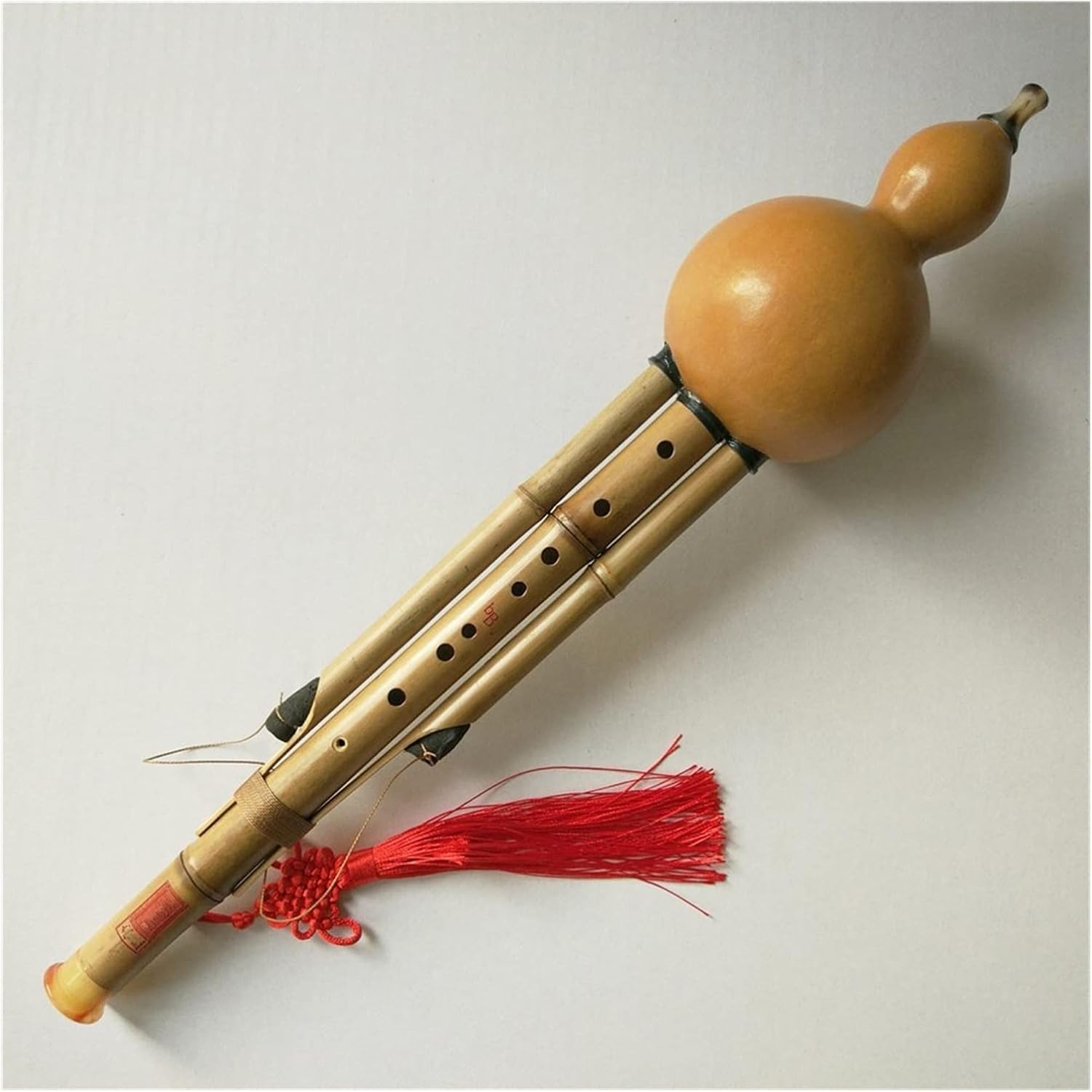 FLFL Hulusi 9 Holes Cucurbit Flute is Made of Natural-Growing Gourd Woodwind Musical Instrumental (Color : Bb)