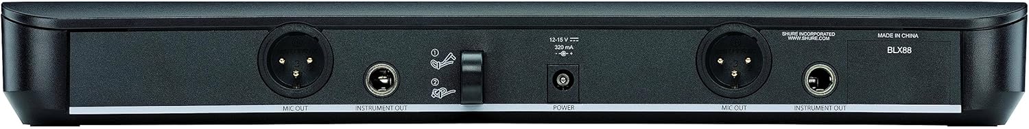 Shure BLX88 Dual Channel Receiver - for use with BLX Wireless Systems, Transmitters Sold Separately | J11 Band (BLX88=-J11)