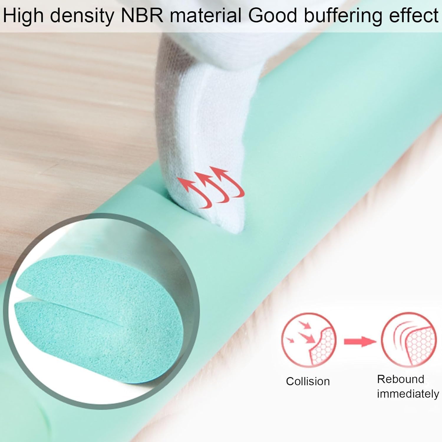 Furniture Edge Corner Guards, Furniture Corner Protectors Wall Edge Bumpers Sharp Foam Padding Adhesive Cushion for Coffee Table Kitchen(Woody,4pcs)