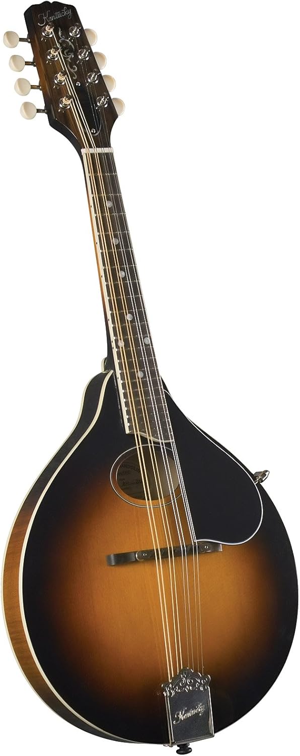 Kentucky KM-270 Artist Oval Hole A-Style Mandolin – Sunburst Finish – Solid Carved Spruce Top & Maple Body for Crisp Tone and Smooth Playability