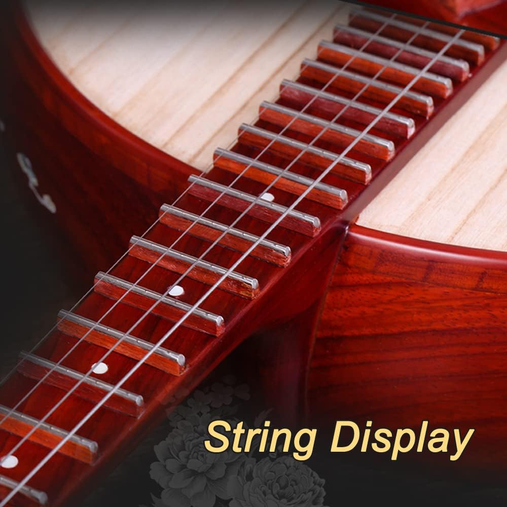 KAFELE Rosewood Zhongruan Length 89Cm Panel Width 40Cm Height 9Cm Including Oxford Cloth Backpack Professional Performance/Teaching/Grading