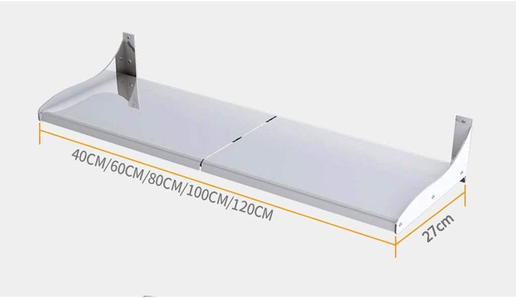 304 Stainless Steel Kitchen Shelf Wall Mount Microwave Condiment Wall Oven Kitchenware Storage Durable (Size : 80cm) Shelf (80cm) ()