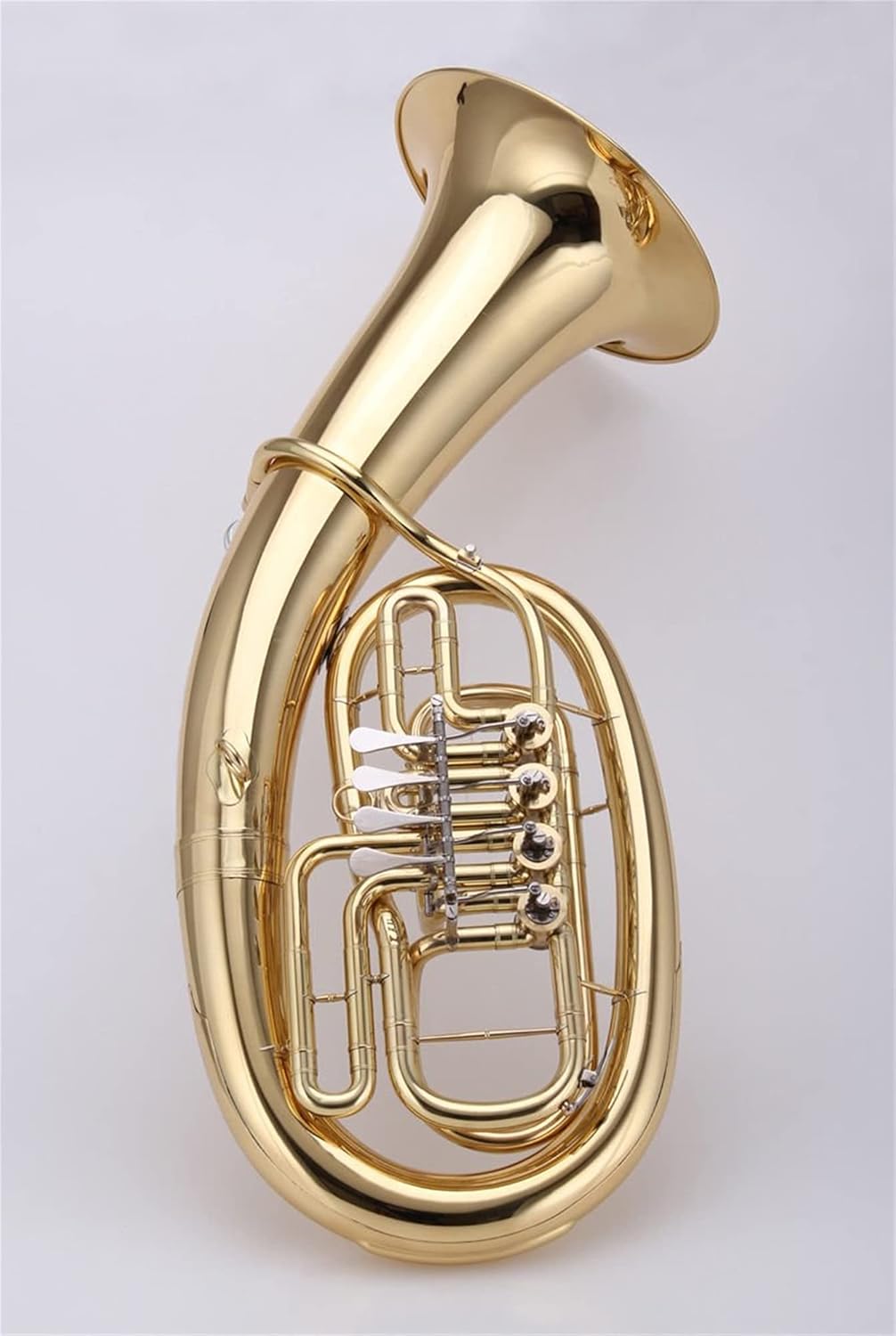 Flat Keys Euphonium Gold Lacquer Brass Body Cupronickel Valves Student Euphonium