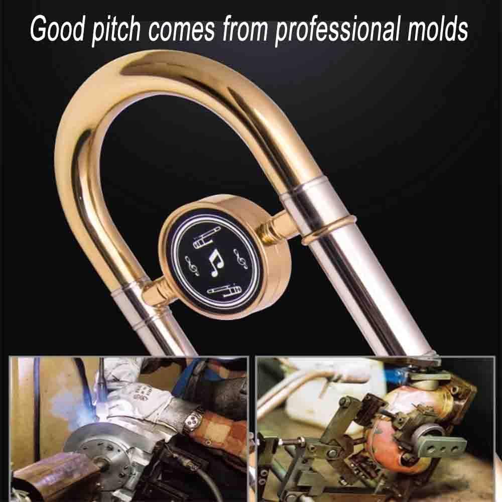 E flat B flat Tenor Slide Trombone for Beginners Students - Mouthpiece and Carrying Bag-Lightweight Versatile,Comfortable Ergonomic Grip- Authentic Sound for Student - Durable Construction