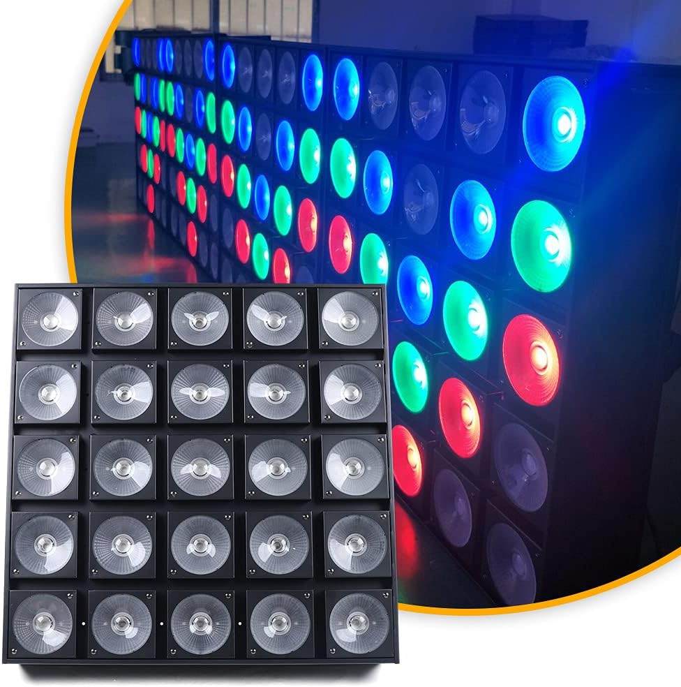 3 in 1 RGB Color Stage Lighting, 25 Head Stage Halloween Strobe Light, Stage Effect Lighting DMX Disco DJ Light Auto/Master/Slave/DMX Control Mode for DJ Party Wedding Stage