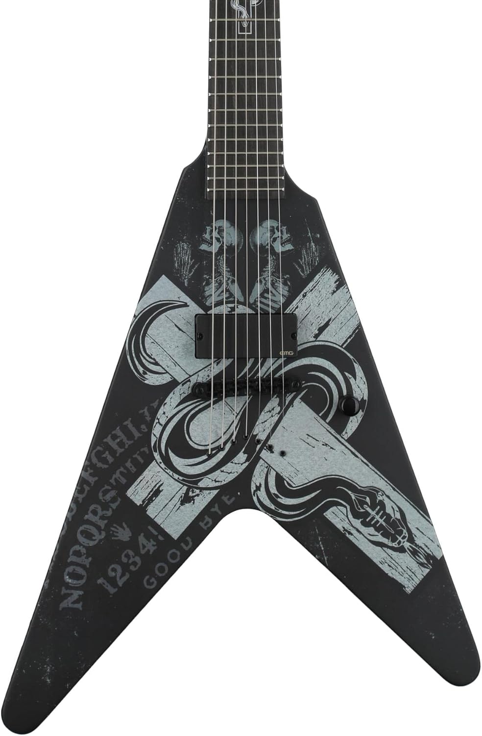 Schecter Chris Howorth V-7 Snake Cross - Satin Black