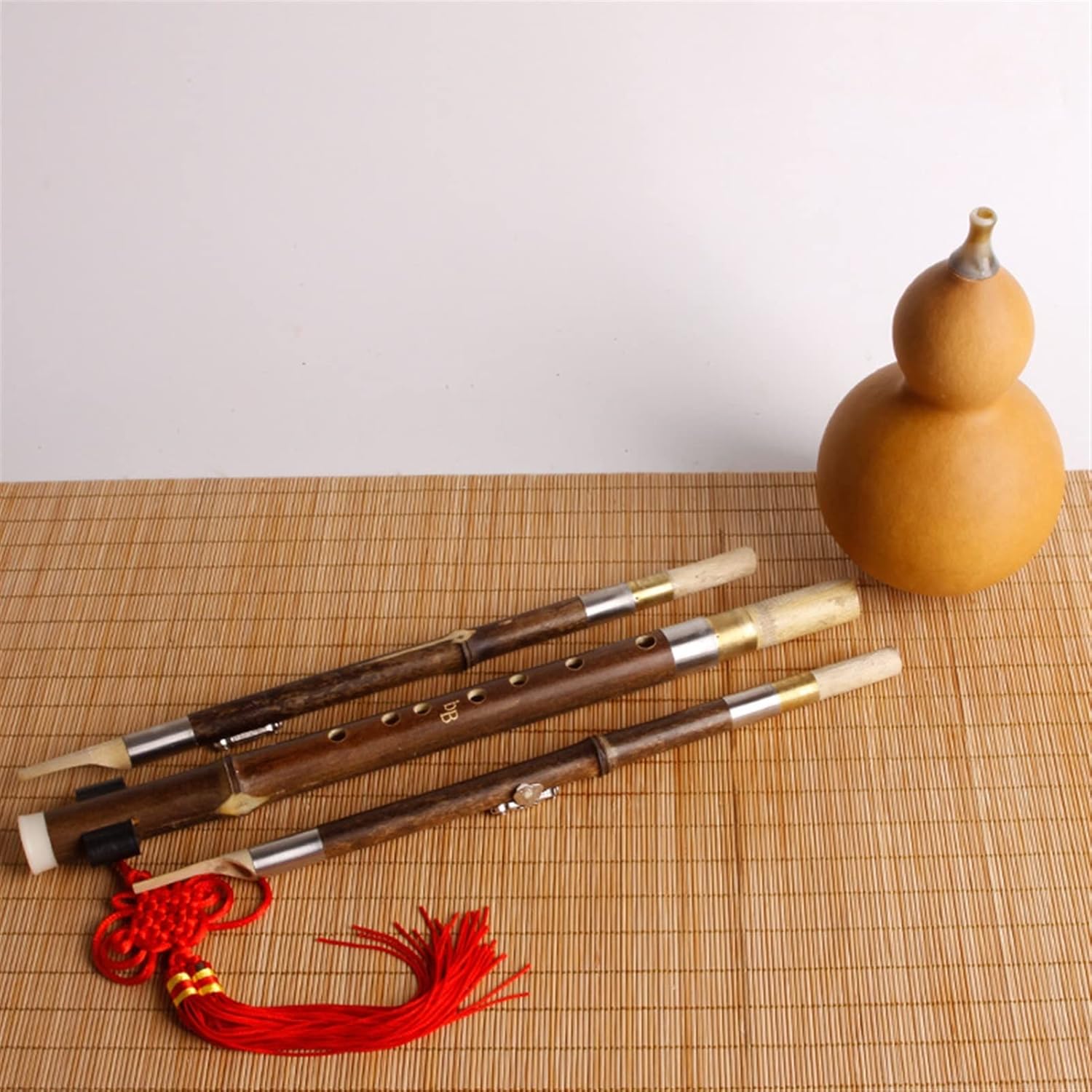 Musical Instrument Mahogany Nine-Hole Cucurbit Flute BB Wind Instrument Gourd Flute (Bb)