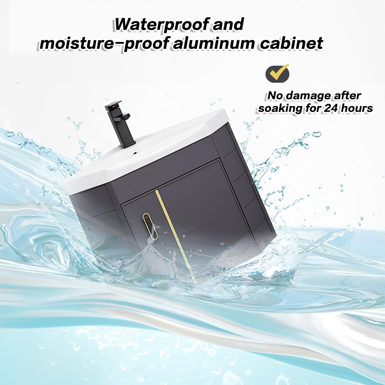 Wall Mount Vessel Sink,Ceramic Sink,Bathroom Corner Basin Sinks, Corner Bathroom Vanity Sink Combo Wall Mounted Cabinet Set for Small Space,with Mirror-55cm