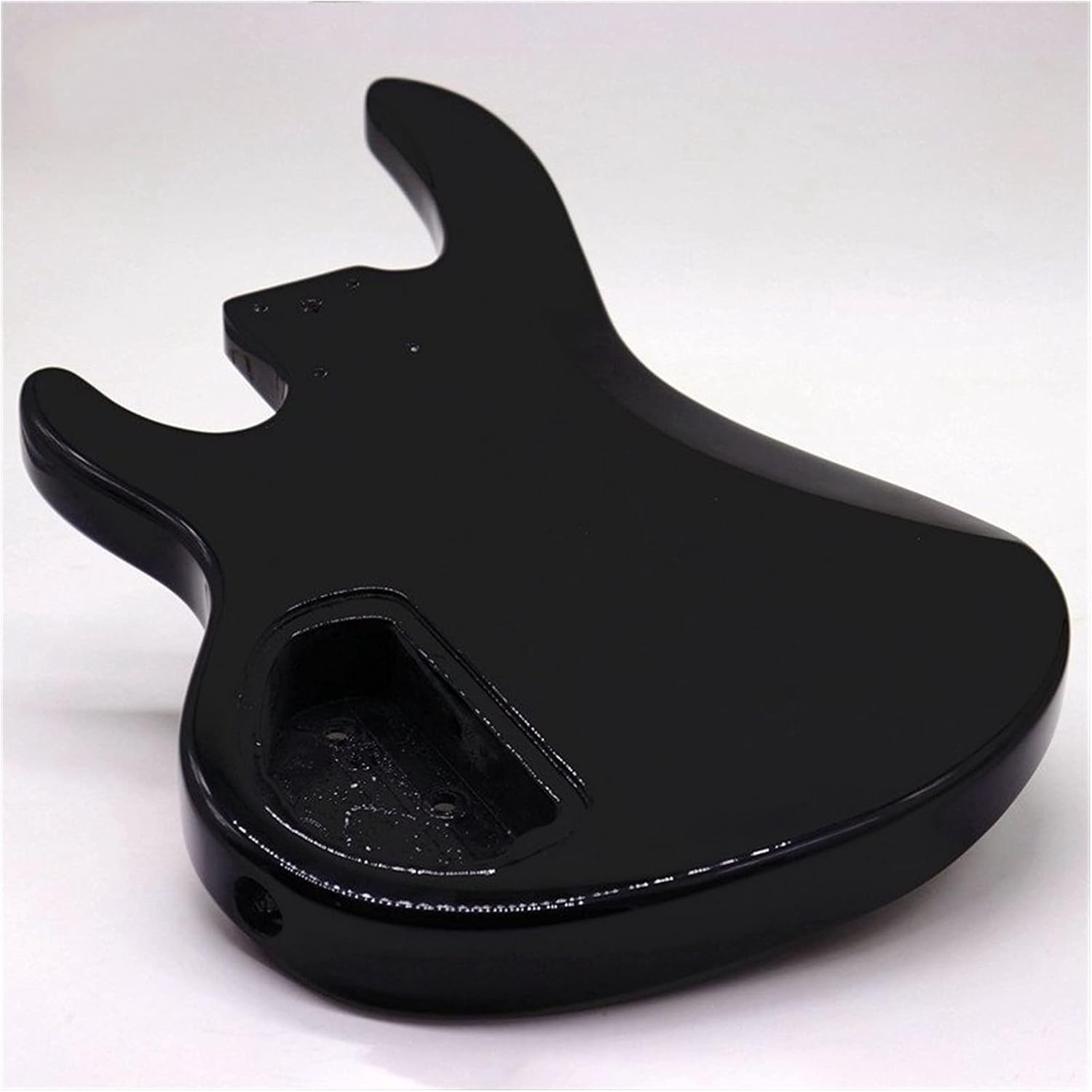 Unfinished Guitar Body Black Color Poplar Wood Electric Bass Guitar Body Guitar DIY Accessory