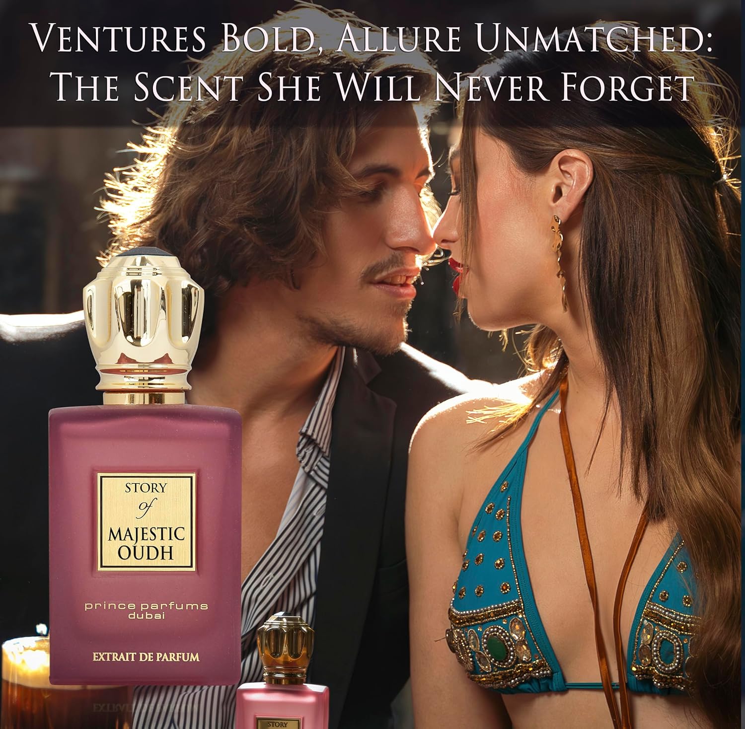 Prince Parfums Dubai - Majestic Oudh Extrait de Parfum - Unisex Luxury Fragrance - 3.4 oz - Long-Lasting Signature Scent - Sophisticated, Rich Oudh with Amber, Vanilla, and Musk