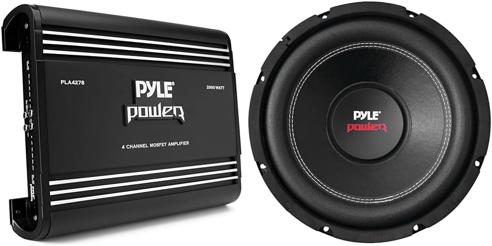 PYLE 4 Channel 2000W Car Stereo Amp and 1600W 12