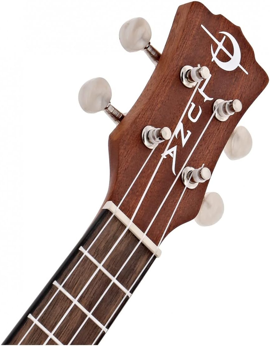 Luna Maluhia Peace Concert Ukulele with Gig Bag, Satin Natural