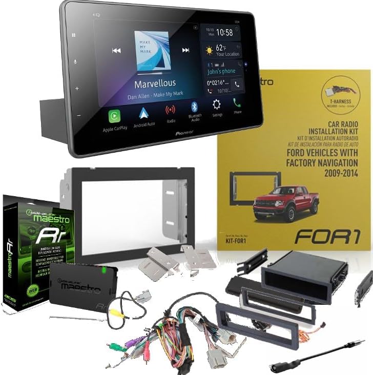 Pioneer DMH-WT3800NEX Digital Media Receiver Bundled with + (1) Maestro with FOR1 Installation Kit Compatible with Ford Fusion, Flex & F150