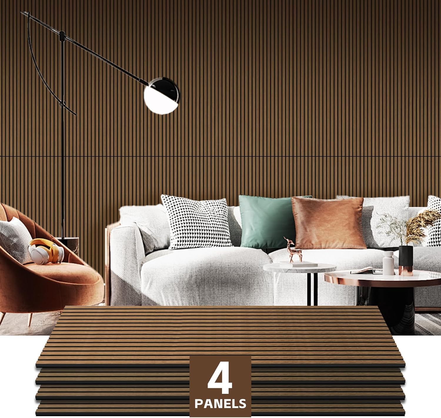 RITOLLO 4 Pack Wood Panels for Wall - 47.2