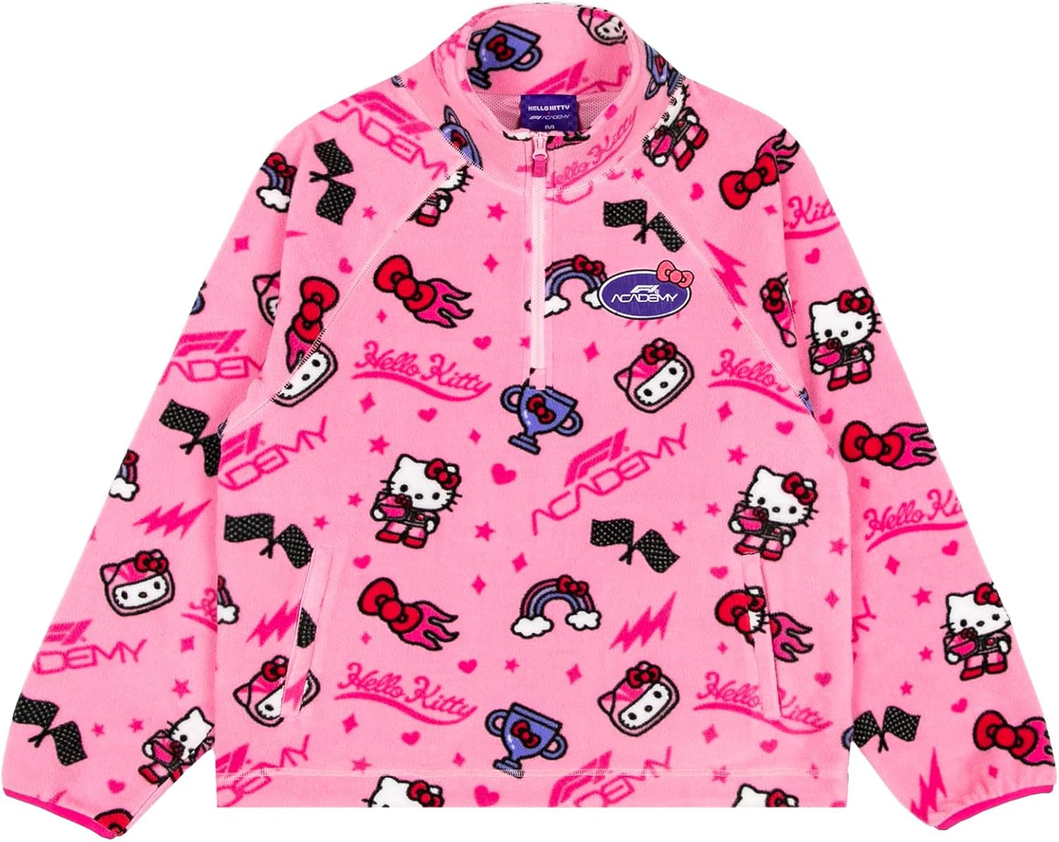 F1A x Hello Kitty Women's All Over Print Polar Fleece Jacket
