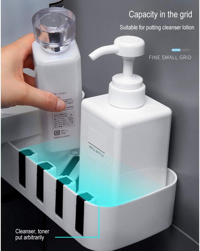 VIDI 1 Pcs Corner Shower Shelf Bathroom Shampoo Holder Kitchen Storage Rack Organizer Wall Mounted Type