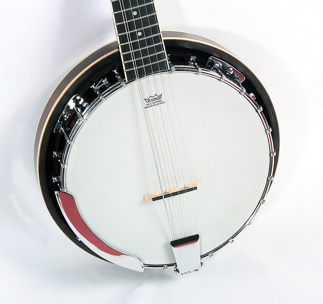 6-String Banjo 24 Bracket with Closed Solid Back and Geared 6th Tuner