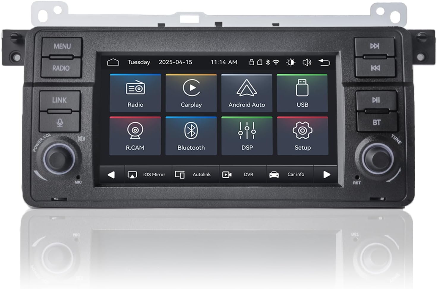 Linux Car Stereo Compatible with BMW E46 3 Series 1999-2005 Fast Boot/Bluetooth/Wireless CarPlay/Android Auto/FM/AM/RDS/USB