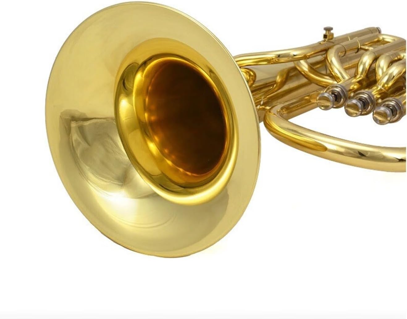Beginner euphonium Euphonium Instrument B-flat Three-key Euphonium Small Trumpet Brass Tube Gold Silver(Gold)