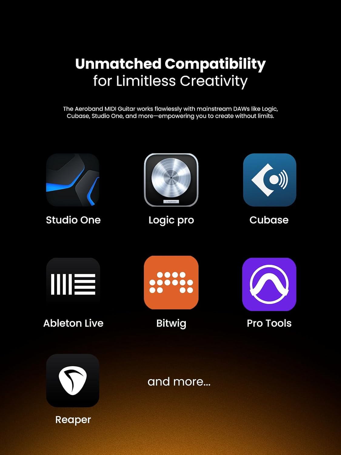 AeroBand Guitar AeroBand MIDI Guitar, Guitar-Shape MIDI Controller MIDI guitat For Music Creation