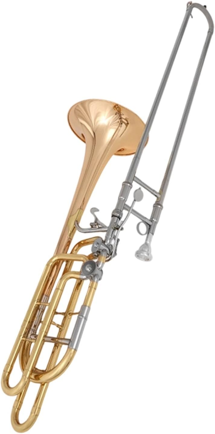 Adult Trombone Instrument Bass Bb/F Pitch Shifted Lacquer Gold Trombone Professional Performance Instrument
