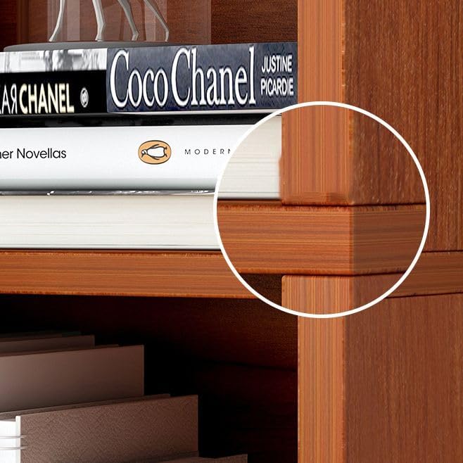 KWOKING Modern Closed Back Bookshelf Engineered Wood Bookcase for Home Small Corner Bookshelf Shelf Corner Locker Floor Bookcase Narrow Gap Space-saving Storage Cabinet White 11.8